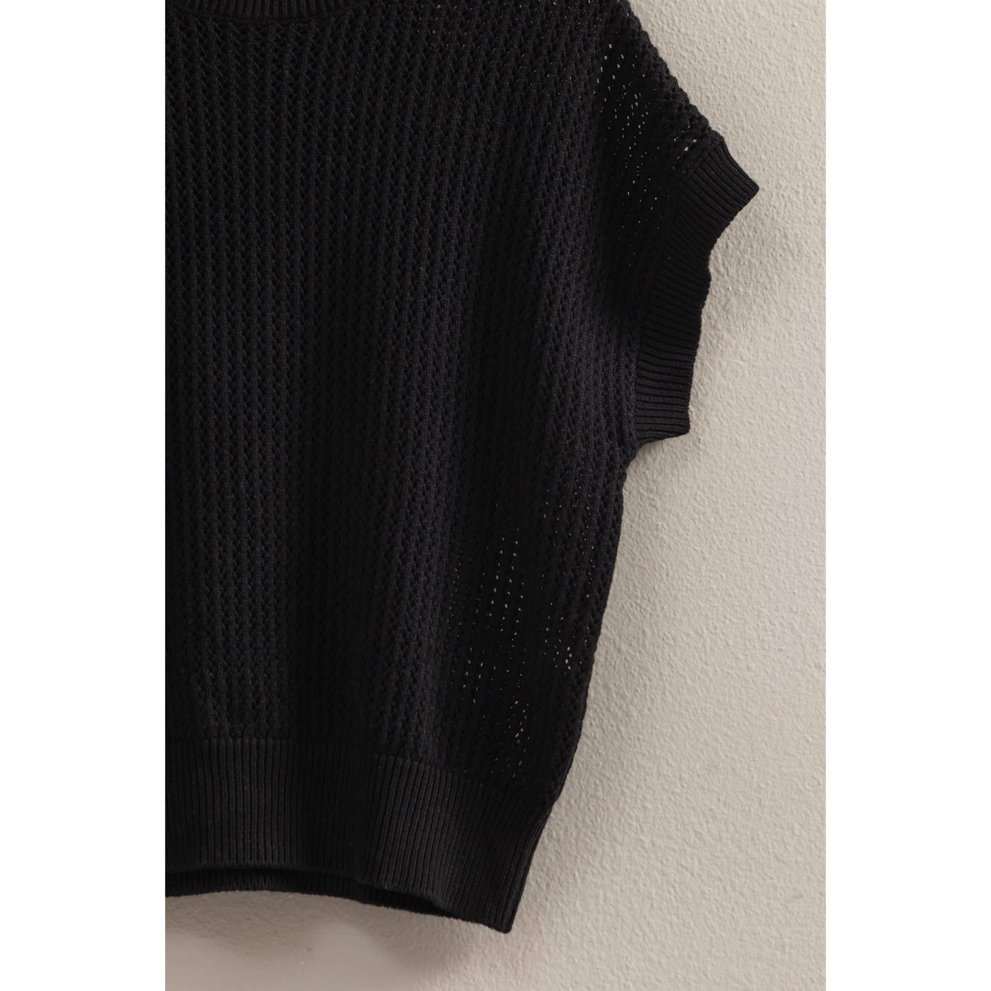 Staple Open-Knit Dolman Sleeve Top