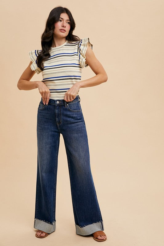 90’s stretch cuff denim