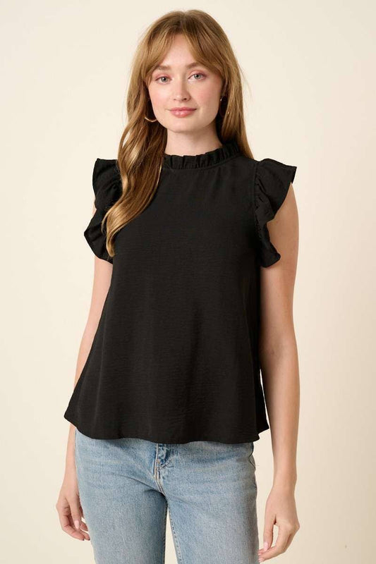 AIRFLOW RUFFLE DETAIL BLOUSE