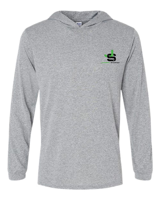 Performance Hooded Long Sleeve T-shirt with Jaworski Showpigs logo