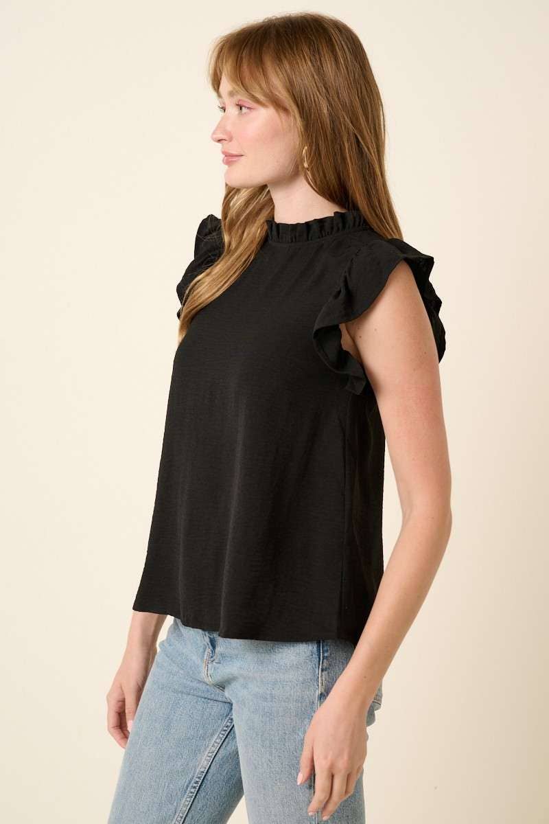 AIRFLOW RUFFLE DETAIL BLOUSE